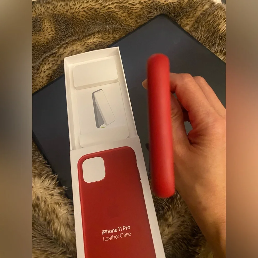 iPhone 11Pro (Product) RED Soft European Leather Case Brand New